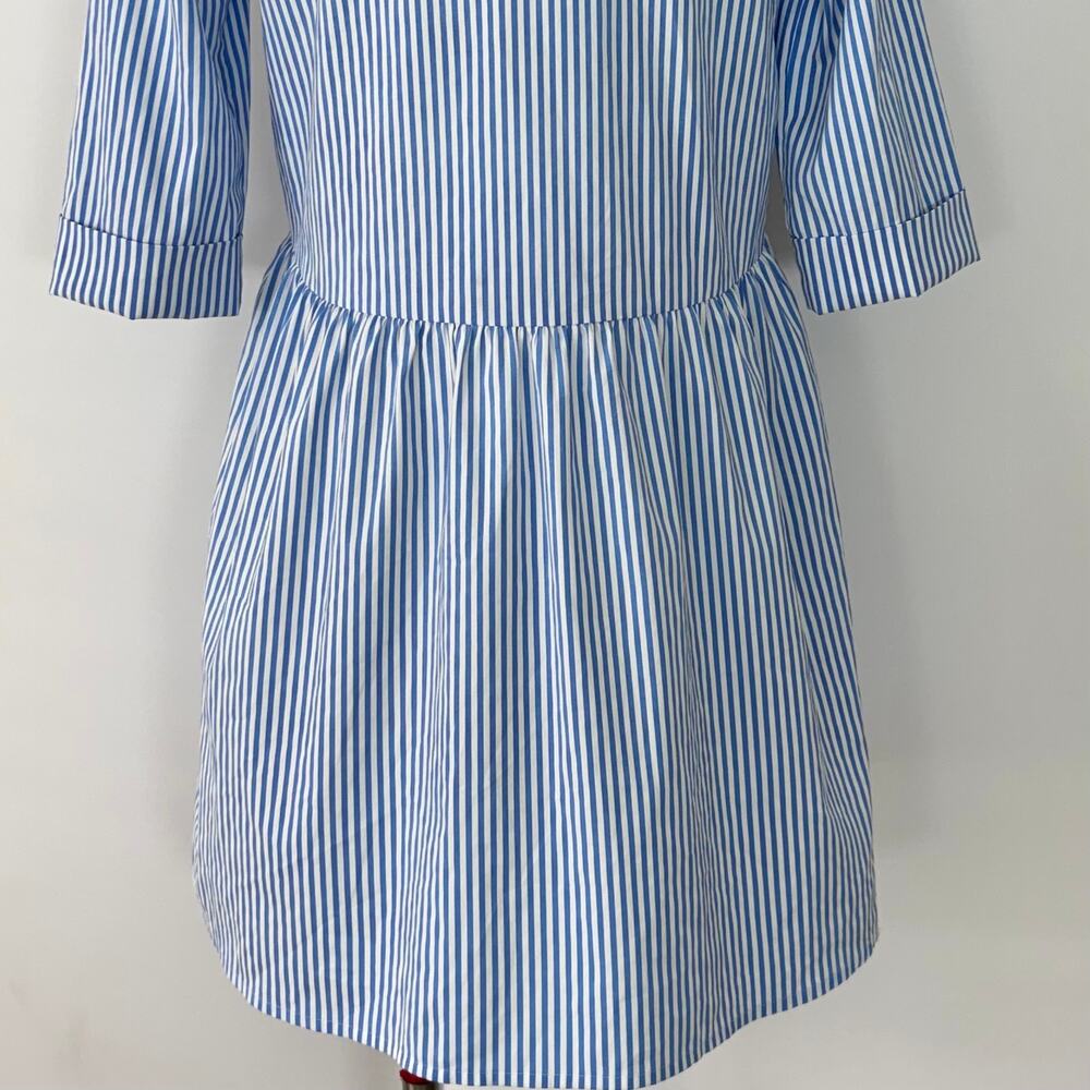 Tuckernuck Blue Stripe Royal Shirt Mini Dress XS Oversized - Picture 10 of 12